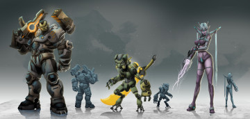 Картинка рисованное комиксы оружие фон униформа девушка существа