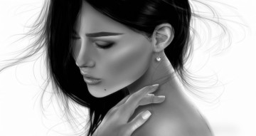 Картинка 3д+графика портрет+ portraits настроение фон девушка взгляд нежность