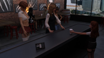 Картинка 3д+графика люди+ people фон девушки взгляд