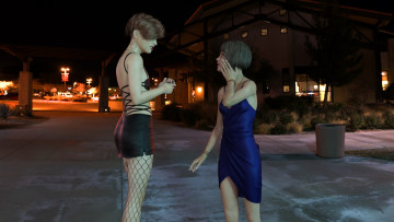 Картинка 3д+графика люди+ people фон взгляд девушки