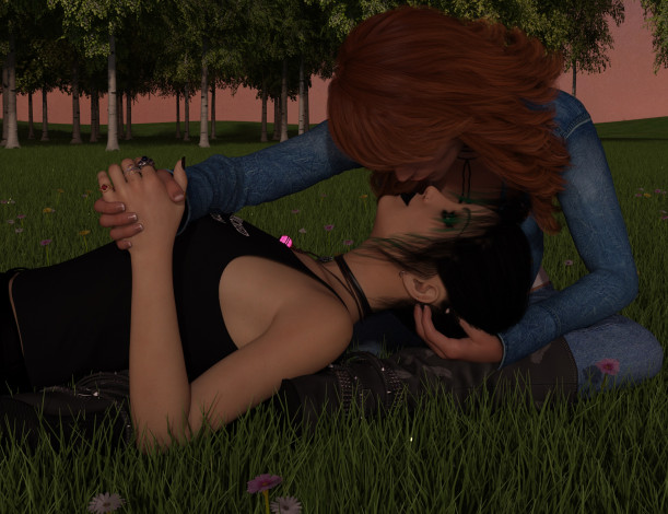 Обои картинки фото 3д графика, люди , people, фон, взгляд, девушки