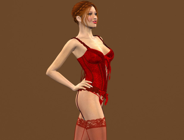 Обои картинки фото 3д графика, люди , people, фон, взгляд, девушка