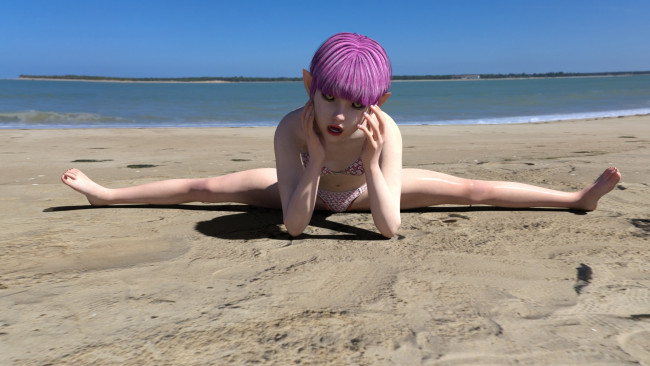 Обои картинки фото 3д графика, эльфы , elves, эльфийка, фон, взгляд