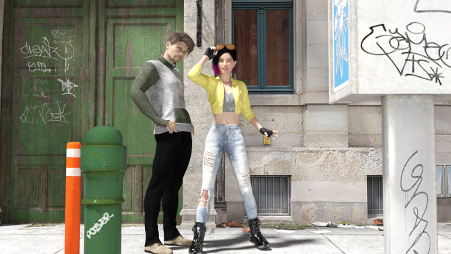 Обои картинки фото 3д графика, люди , people, девушка, фон, взгляд