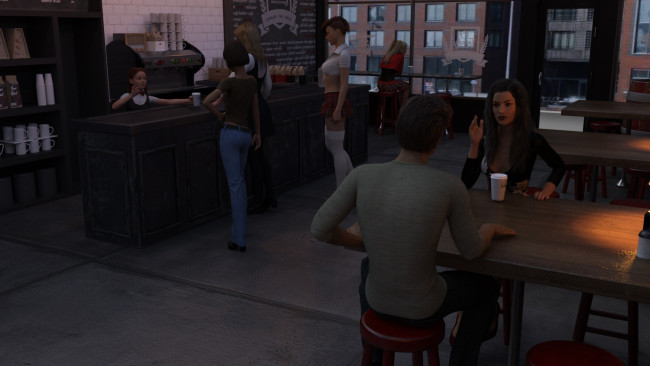 Обои картинки фото 3д графика, люди , people, фон, взгляд, девушки