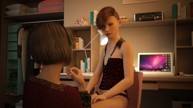 Обои картинки фото 3д графика, люди , people, фон, взгляд, девушки