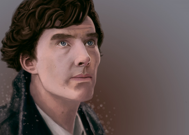 Обои картинки фото рисованное, кино, взгляд, фон, мужчина