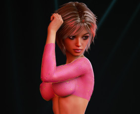 Картинка 3д+графика люди+ people фон взгляд девушка