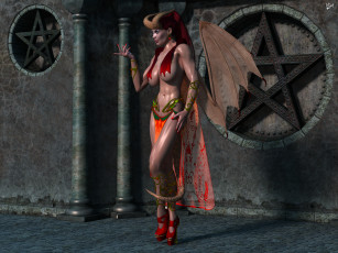 Картинка 3д+графика существа+ creatures фон взгляд девушка