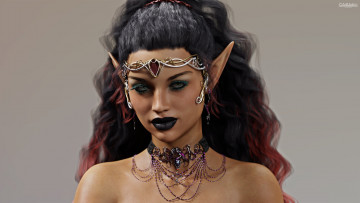 Картинка 3д+графика эльфы+ elves фон взгляд эльфийка