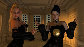 Картинка 3д+графика эльфы+ elves фон взгляд эльфийка