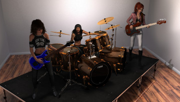 Картинка 3д+графика люди+ people фон взгляд девушки