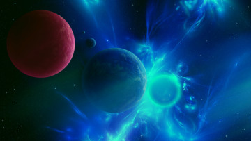 Картинка космос арт вселенная планета звезды галактика