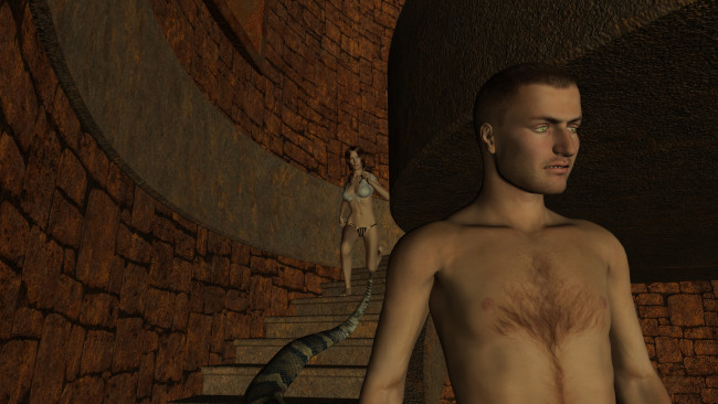 Обои картинки фото 3д графика, фантазия , fantasy, взгляд