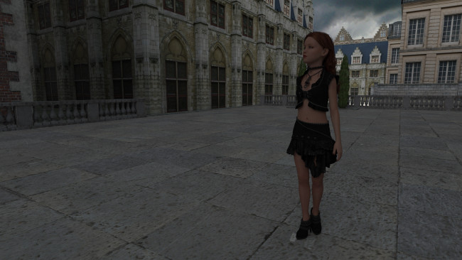 Обои картинки фото 3д графика, люди , people, фон, взгляд, девушка