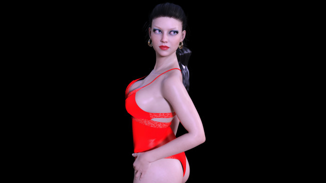 Обои картинки фото 3д графика, люди , people, фон, взгляд, девушка