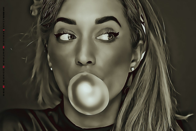 Обои картинки фото календари, компьютерный дизайн, лицо, девушка, пузырь, 2019, calendar, женщина