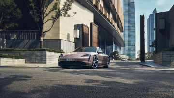 Картинка 2020+porsche+taycan автомобили porsche электромобиль 2020 taycan город