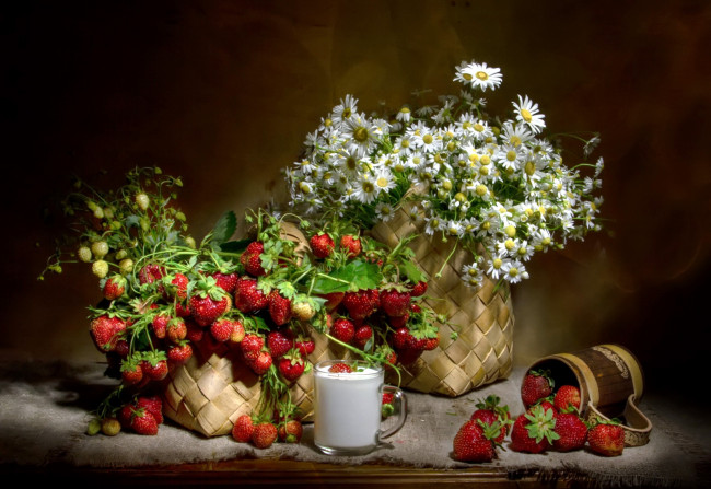 Обои картинки фото еда, клубника,  земляника