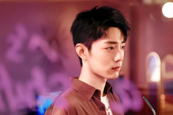 Картинка мужчины xiao+zhan актер лицо трубочка