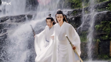 Картинка кино+фильмы the+untamed вэй усянь лань ванцзы водопад