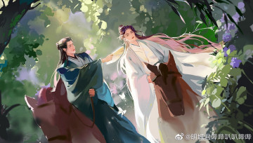 Картинка рисованное кино +мультфильмы вэй кесин веер всадники лес далекие странники чжоу цзышу