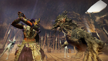 Картинка видео+игры age+of+conan +unchained бой монстр колья