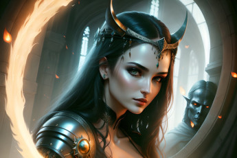 Картинка фэнтези девушки нейросети графика нейроарт ai art нейронные сети рисунки нейро искусство