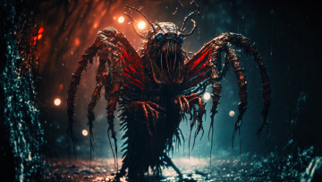 Картинка 3д+графика ужас+ horror нейросети графика нейроарт ai art нейронные сети рисунки нейро искусство