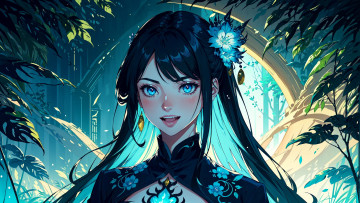 Картинка аниме пейзажи +природа нейросети графика нейроарт ai art нейронные сети рисунки нейро искусство