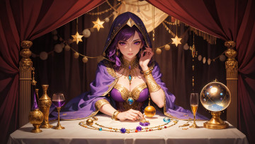 Картинка аниме магия +колдовство +halloween нейросети графика нейроарт ai art нейронные сети рисунки нейро искусство