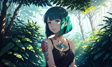 Картинка аниме пейзажи +природа нейросети графика нейроарт ai art нейронные сети рисунки нейро искусство