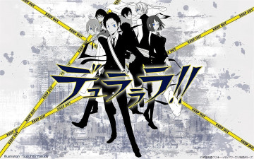 обоя аниме, durarara, персонажи, ленты