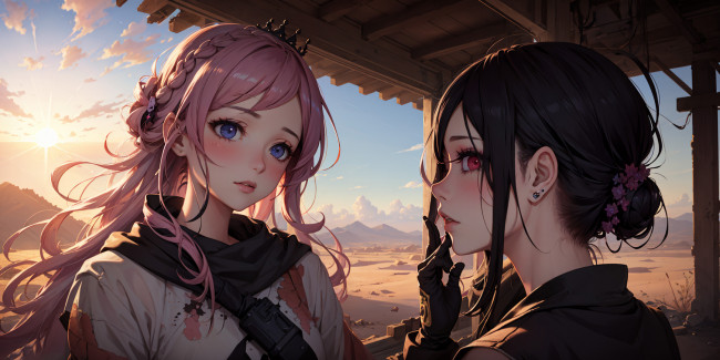 Обои картинки фото аниме, unknown,  другое , нейросети, графика, нейроарт, ai, art, нейронные, сети, рисунки, нейро, искусство