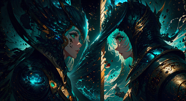 Обои картинки фото аниме, магия,  колдовство,  halloween, нейросети, графика, нейроарт, ai, art, нейронные, сети, рисунки, нейро, искусство