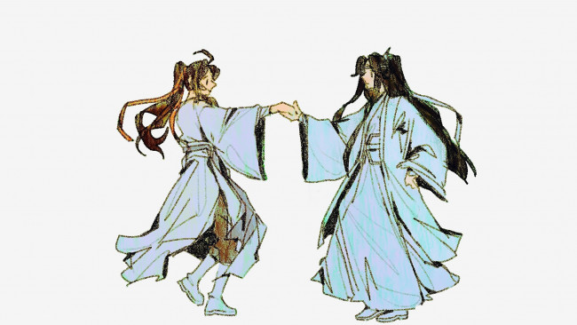 Обои картинки фото аниме, mo dao zu shi, вэй, усянь, лань, ванцзи