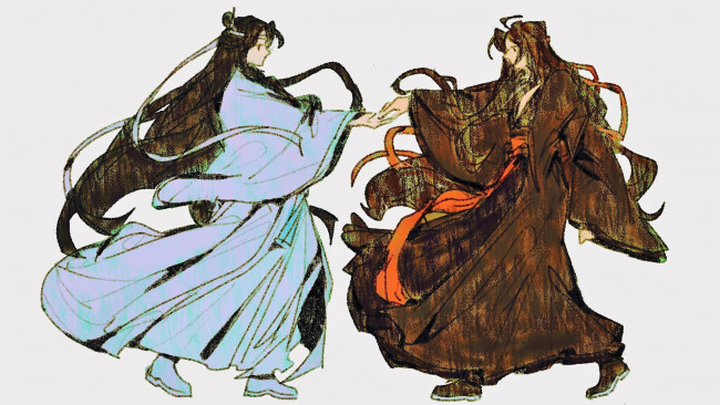 Обои картинки фото аниме, mo dao zu shi, вэй, усянь, лань, ванцзи