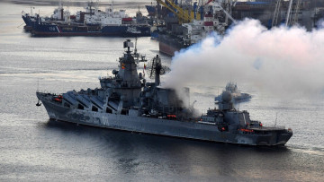 обоя корабли, крейсеры,  линкоры,  эсминцы, гвардейский, ордена, нахимова, варяг, советский, российский, ракетный, крейсер, флагман, тихоокеанского, флота, вмф, россии, прoeкт, 1164