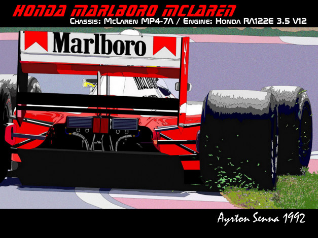 Обои картинки фото ayrton, senna, 1992, спорт, формула