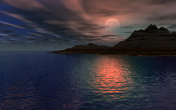 Картинка 3д графика nature landscape природа