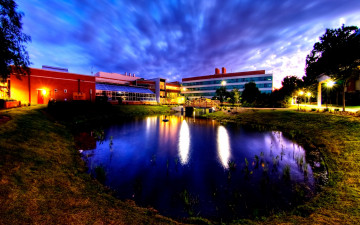 Картинка города огни ночного norfolk virginia