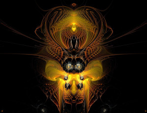 Картинка 3д графика fractal фракталы абстракция