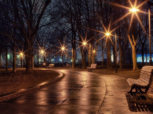 Картинка города огни ночного ночь