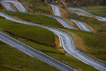 Картинка природа дороги горы серпантин