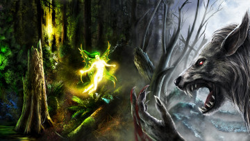 Картинка фэнтези существа пасть когти животное фея