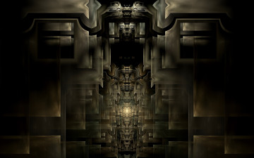 Картинка 3д графика fractal фракталы абстракция