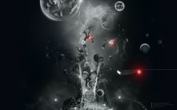 Картинка 3д графика horror ужас планеты черепа