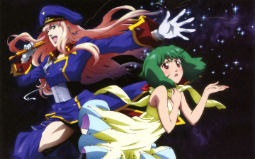 Картинка аниме macross frontier девушка