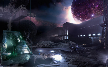 Картинка sergey musin фэнтези иные миры времена бульдозер планета здание