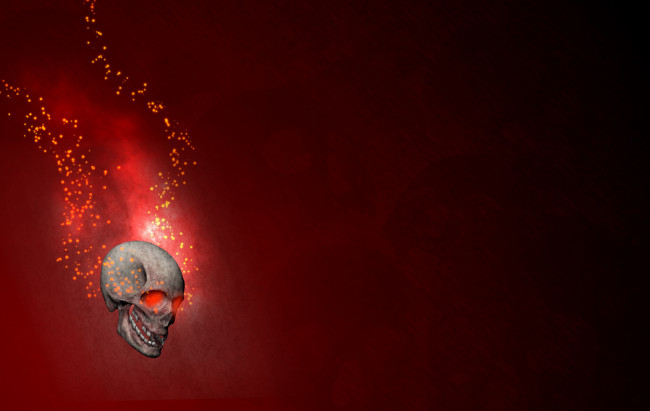 Обои картинки фото 3д, графика, horror, ужас, череп